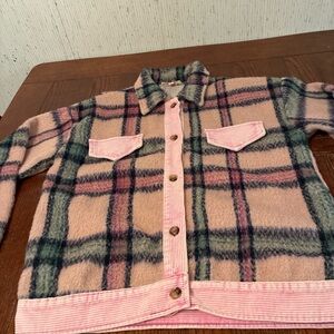 Mazik Patchwork Jacket Women’s M Boutique Fuzzy Corduroy Boho Shacket